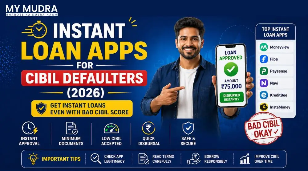 Instant loan apps for CIBIL defaulters in India with low credit score