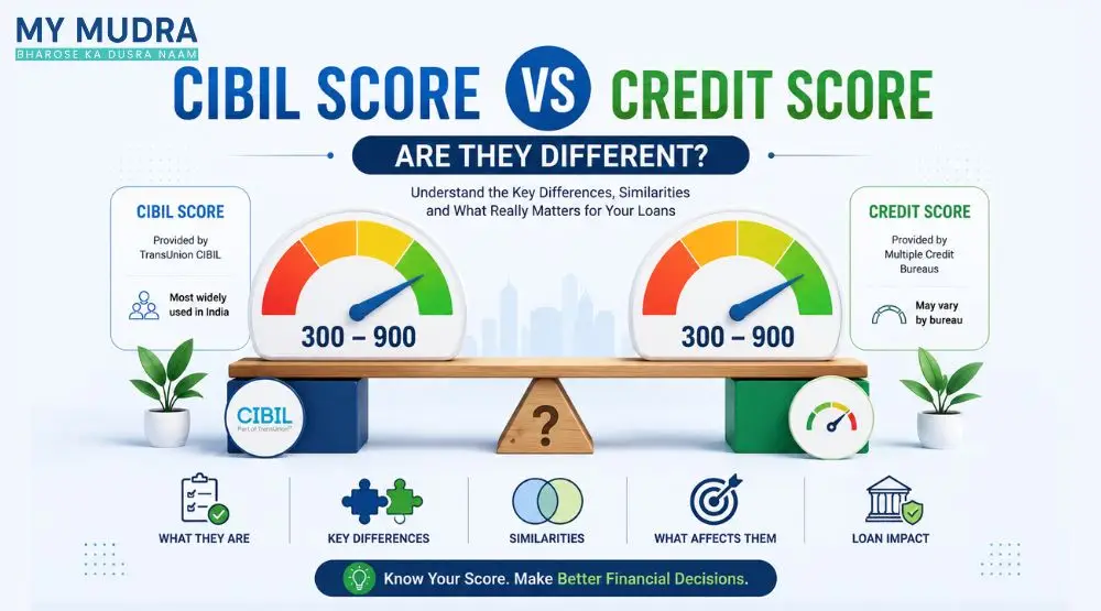 CIBIL Score vs Credit Score – Are They Different?