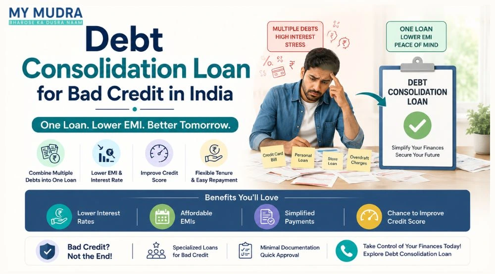Debt Consolidation Loan for Bad Credit in India