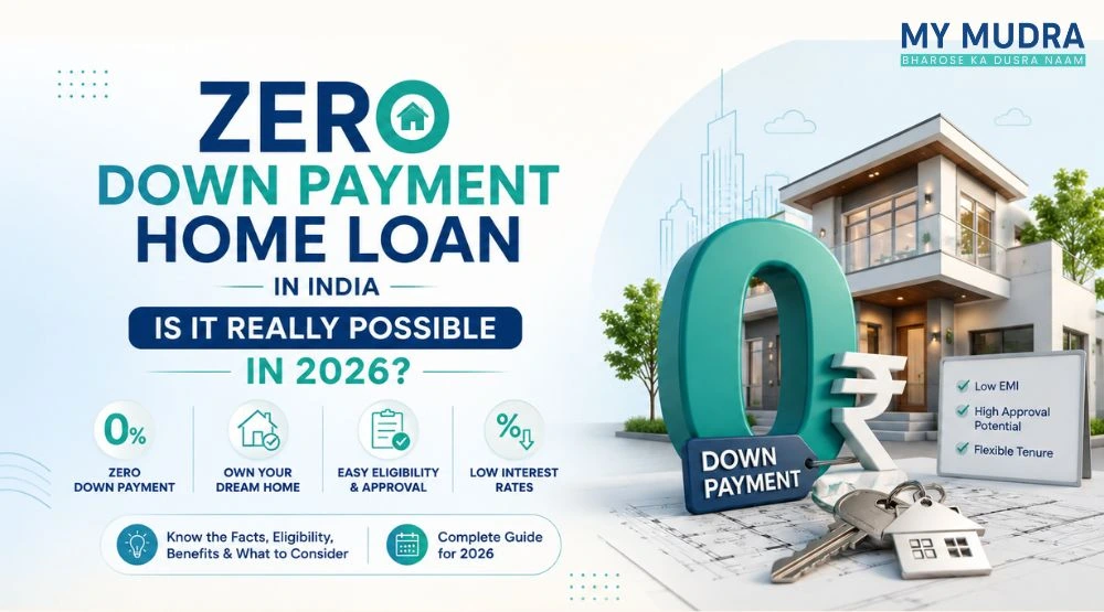 Zero down payment home loan in India for home buyers